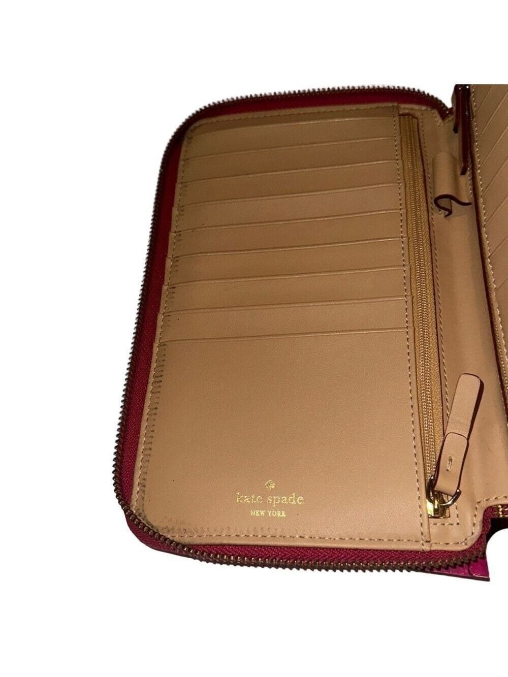 Kate Spade Fuchsia Zip Around Wallet - Picture 6 of 9